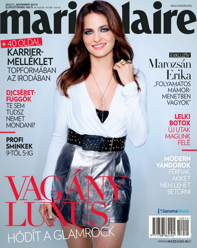 Erika Marozsán featured on the Marie Claire Hungary cover from November 2012
