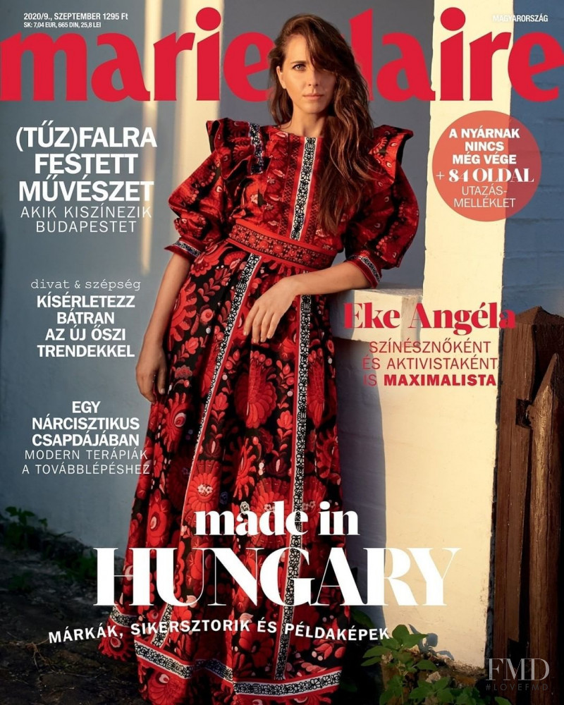 Eke Angela featured on the Marie Claire Hungary cover from September 2020