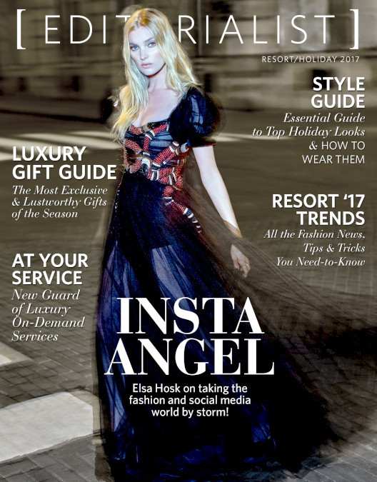 Elsa Hosk featured on the Editorialist cover from December 2016