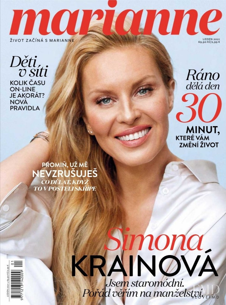 Simona Krainova featured on the Marianne cover from January 2021