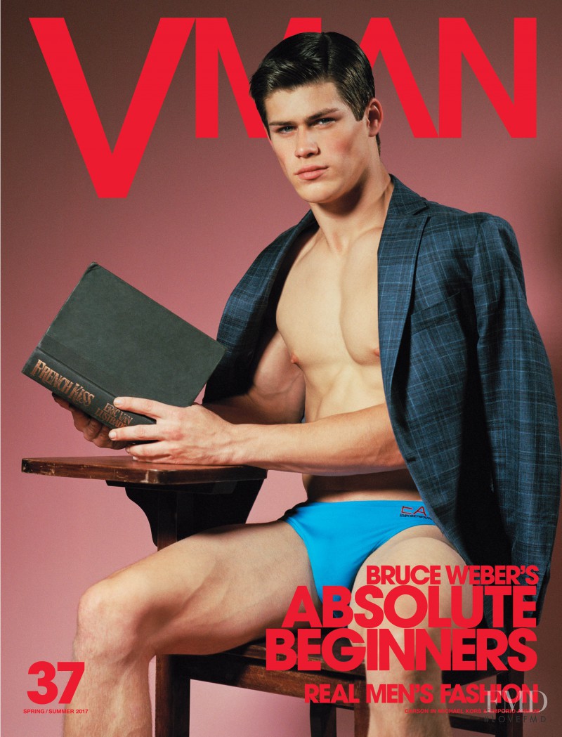Carson Aldridge featured on the V Man cover from February 2017