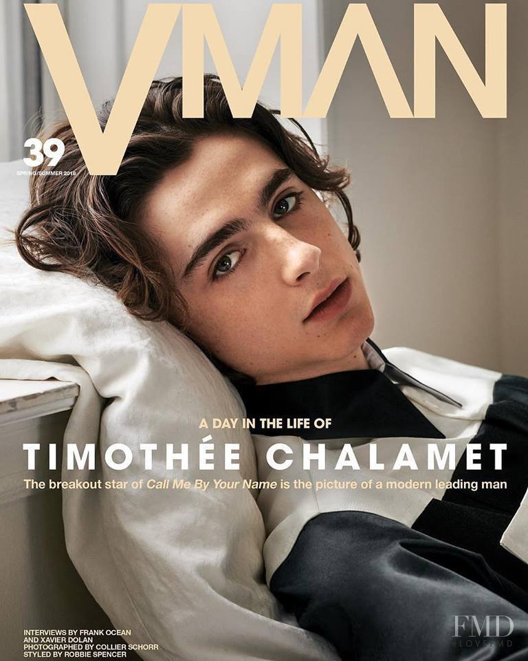 Timothée Chalamet  featured on the V Man cover from February 2018