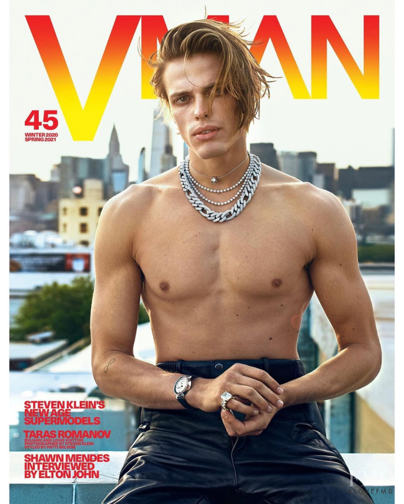 Taras Romanov featured on the V Man cover from December 2020