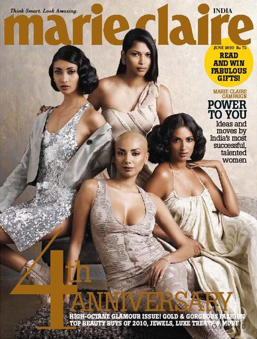 Laxmi Rana, Vidisha Pavate, Sheetal Mallar, Diandra Soares featured on the Marie Claire India cover from June 2010