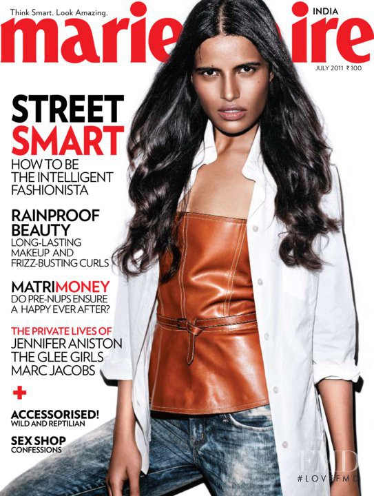Preeti Dhata featured on the Marie Claire India cover from July 2011