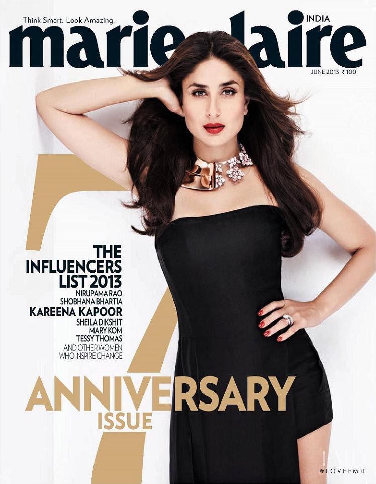 Kareena  Kapoor featured on the Marie Claire India cover from June 2013
