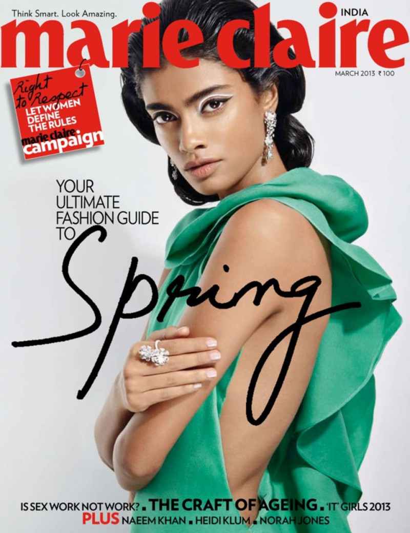 Archana Akil Kumar featured on the Marie Claire India cover from March 2013