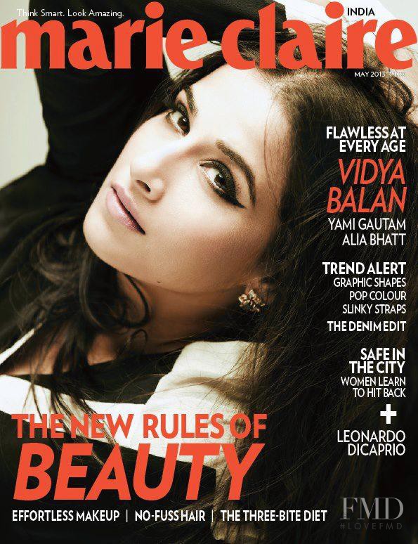 Vidya Balan featured on the Marie Claire India cover from May 2013