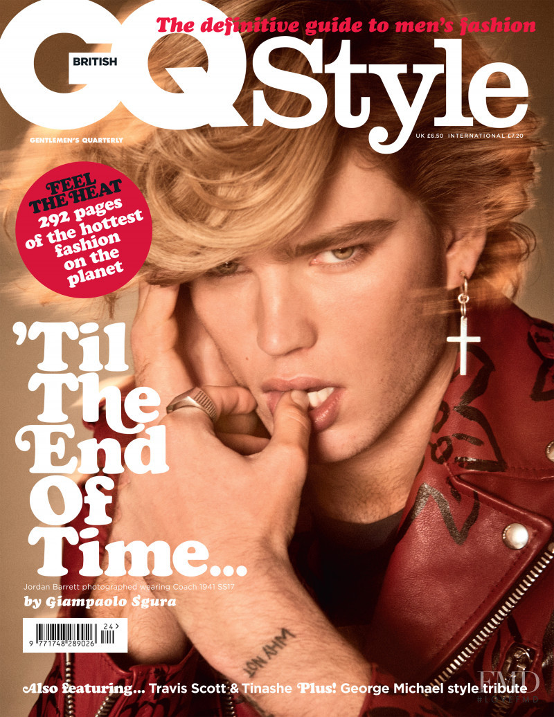 Jordan Barrett featured on the GQ Style UK cover from February 2017