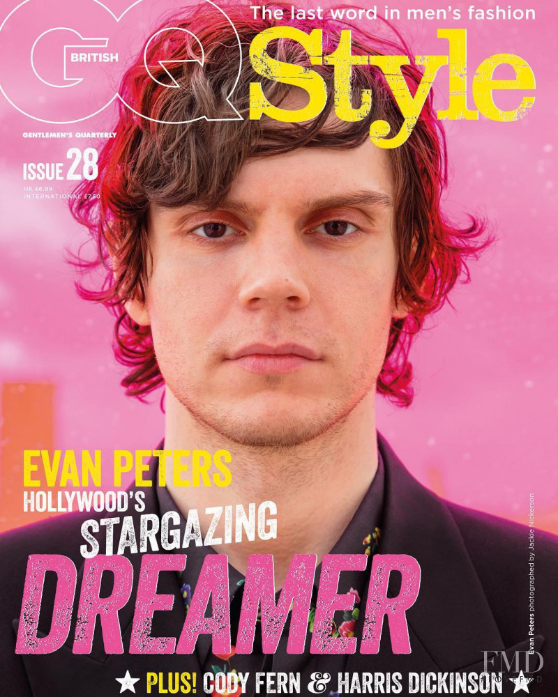 Evan Peters featured on the GQ Style UK cover from April 2019