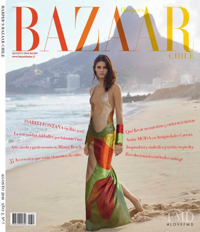 Isabeli Fontana featured on the Harper\'s Bazaar Chile cover from August 2016