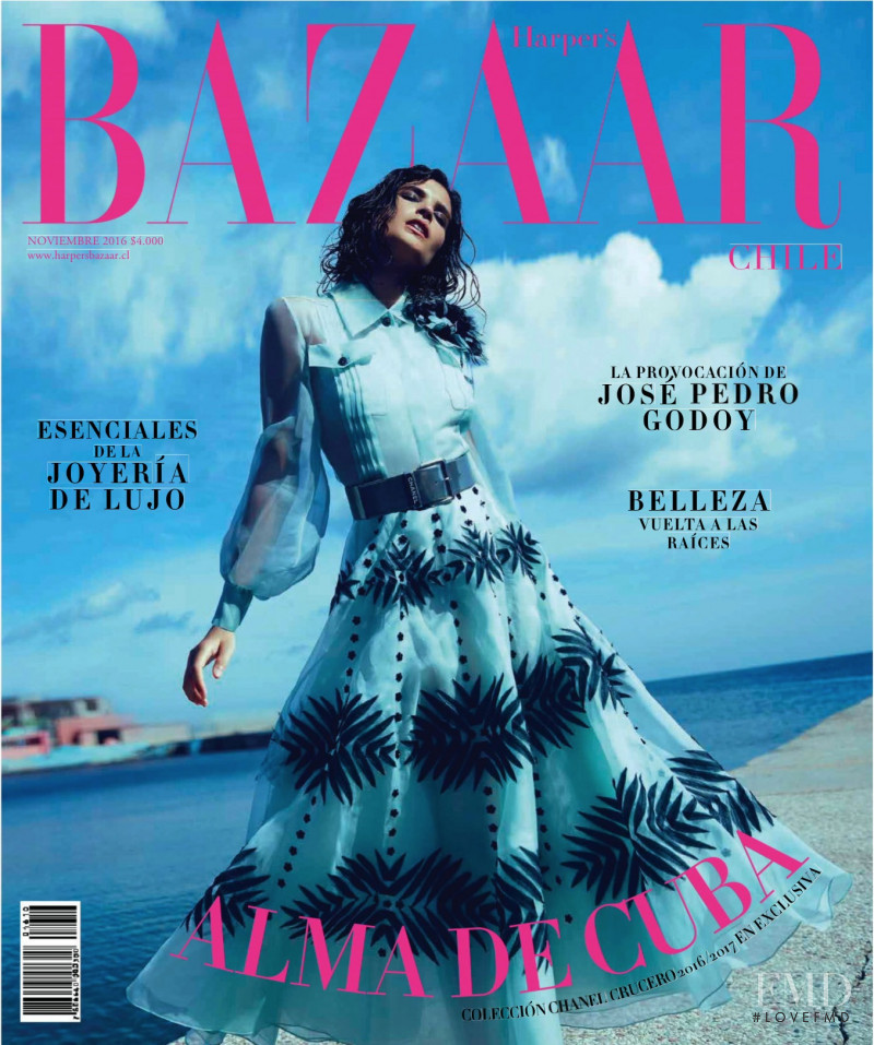 Alma Jodorowsky featured on the Harper\'s Bazaar Chile cover from November 2016
