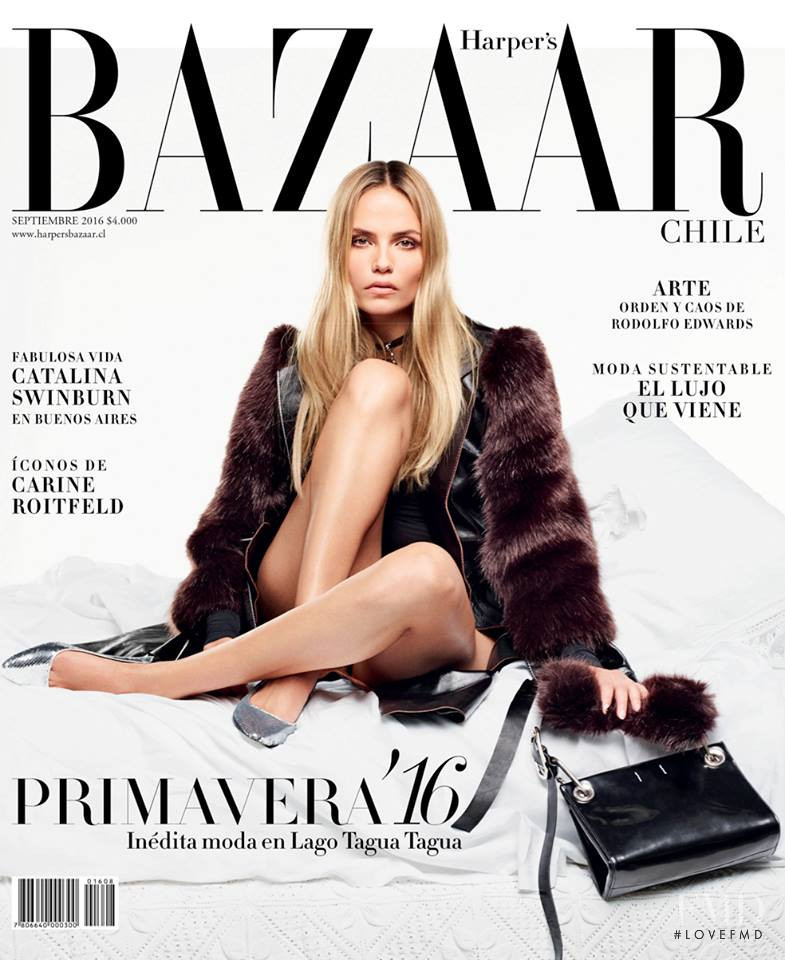 Natasha Poly featured on the Harper\'s Bazaar Chile cover from September 2016