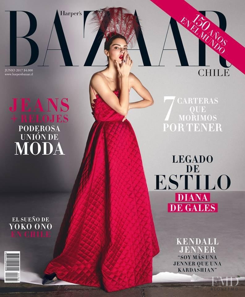 Kendall Jenner featured on the Harper\'s Bazaar Chile cover from June 2017