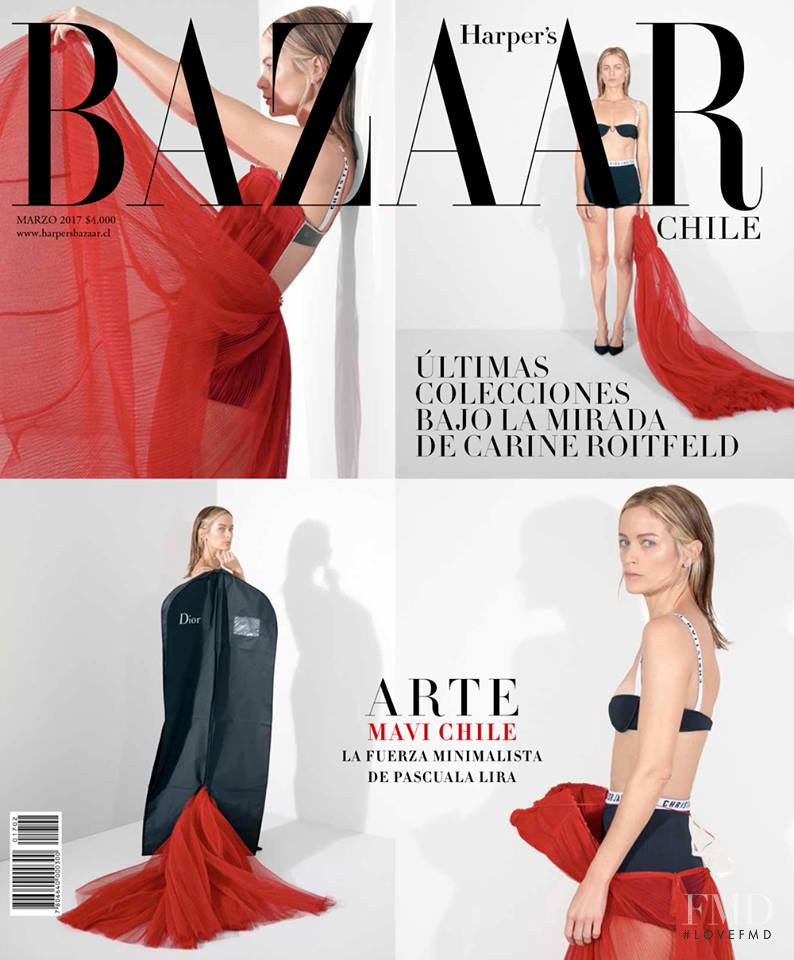 Carolyn Murphy featured on the Harper\'s Bazaar Chile cover from March 2017