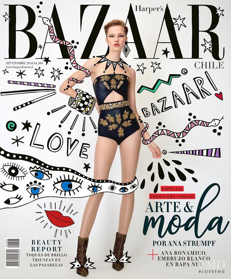  featured on the Harper\'s Bazaar Chile cover from September 2018