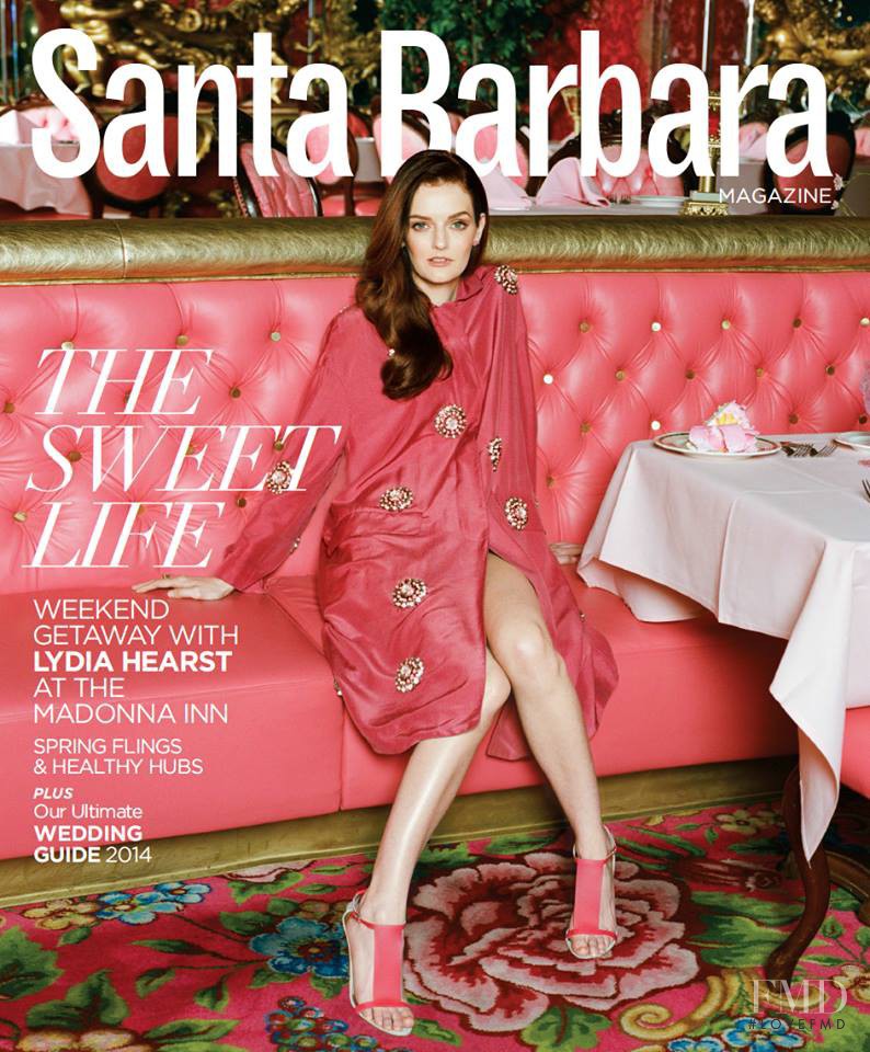 Lydia Hearst featured on the Santa Barbara cover from March 2014