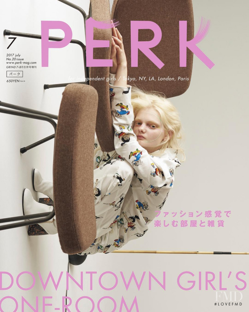 Unia Pakhomova featured on the Perk cover from July 2017