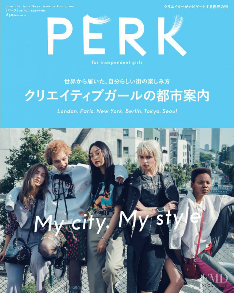 Marcelina, Carissa, Nevena, Siqi, Bruna featured on the Perk cover from July 2019