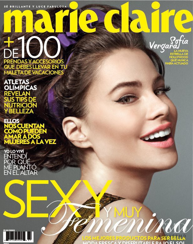 Sofia Vergara featured on the Marie Claire Mexico cover from July 2012