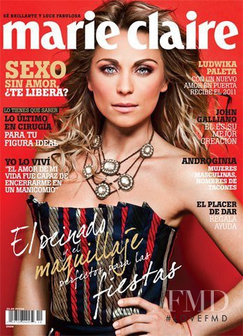 Ludwika Paleta featured on the Marie Claire Mexico cover from December 2010