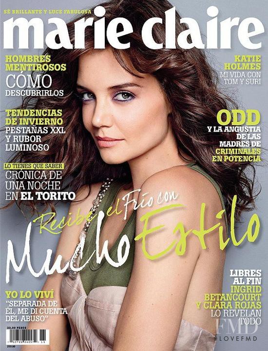 Katie Holmes featured on the Marie Claire Mexico cover from November 2010