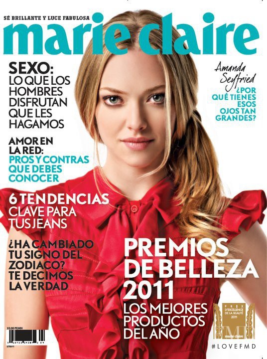 Amanda Seyfried featured on the Marie Claire Mexico cover from April 2011