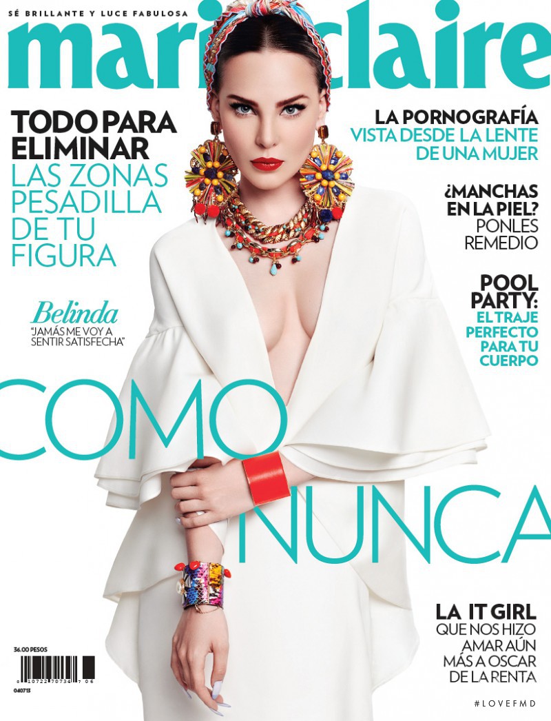 Belinda featured on the Marie Claire Mexico cover from June 2013