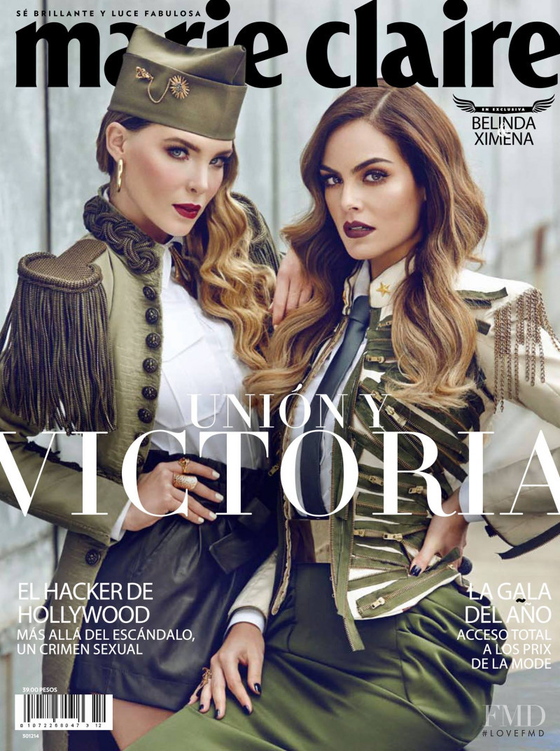 Ximena Navarrete featured on the Marie Claire Mexico cover from December 2014
