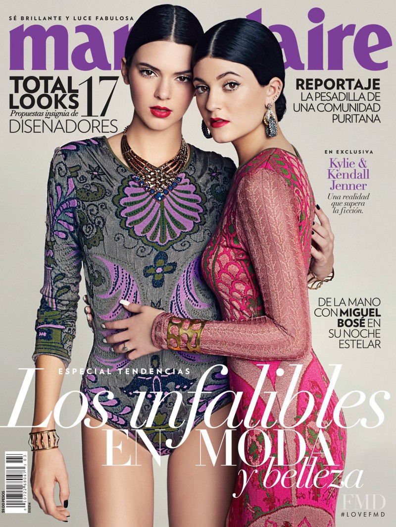 Kylie Jenner featured on the Marie Claire Mexico cover from March 2014