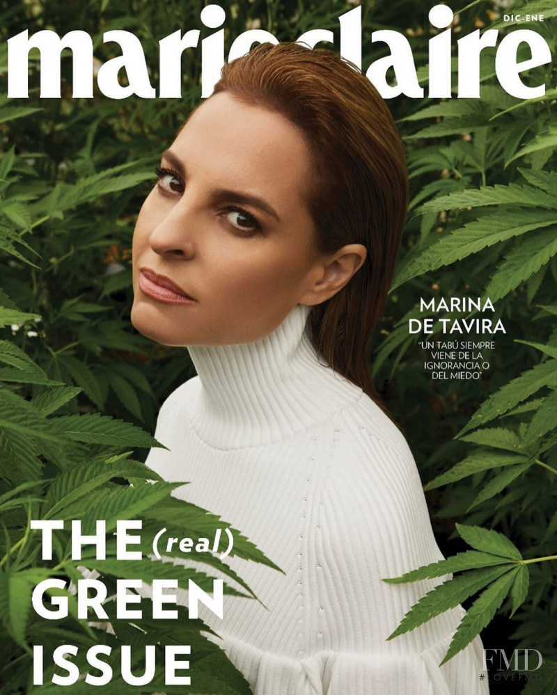 Marina De Tavira  featured on the Marie Claire Mexico cover from December 2019