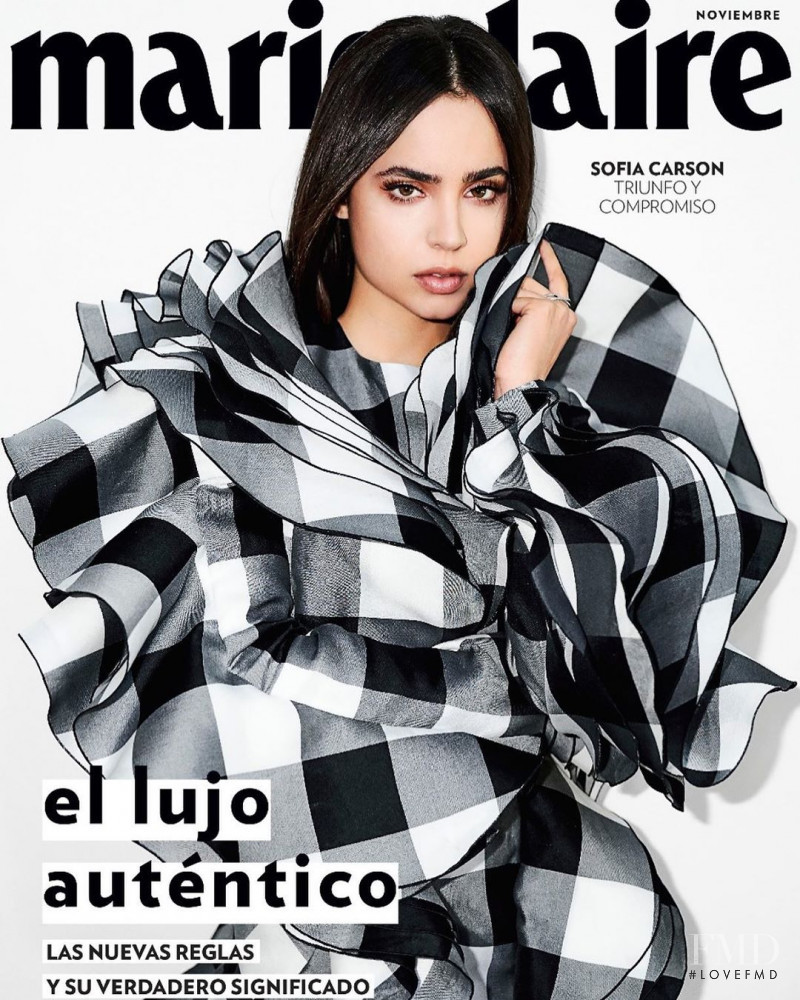 Sofia Carson featured on the Marie Claire Mexico cover from November 2019
