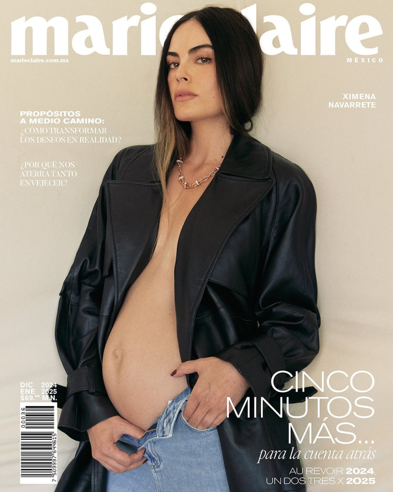 Ximena Navarrete featured on the Marie Claire Mexico cover from December 2024