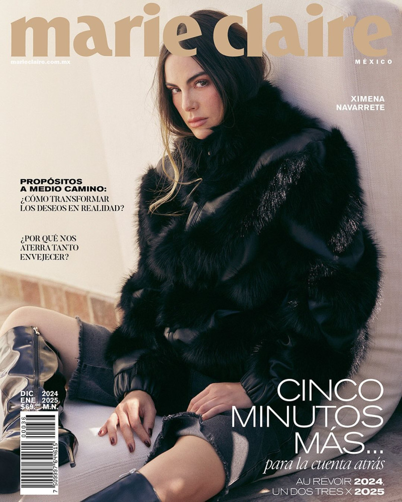 Ximena Navarrete featured on the Marie Claire Mexico cover from December 2024