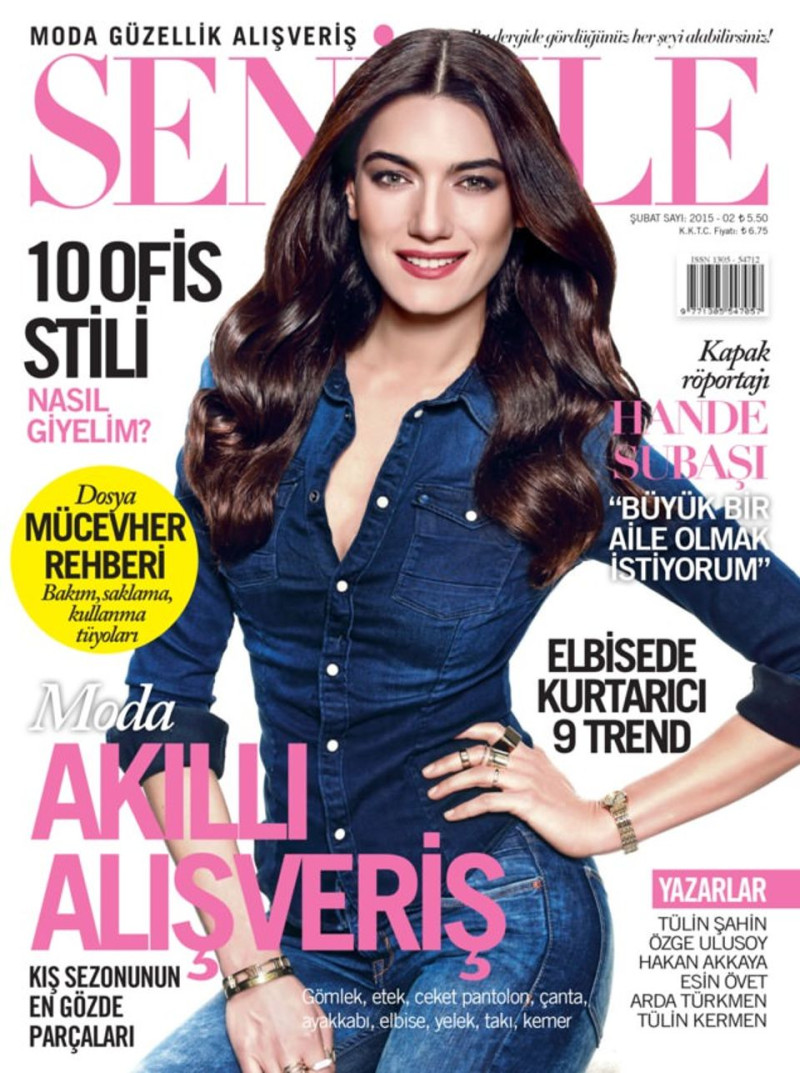 Hande Subasi featured on the Seninle cover from February 2015