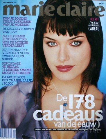 Daniella van Graas featured on the Marie Claire Netherlands cover from December 1997