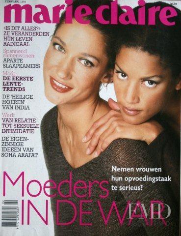 Veronica Webb featured on the Marie Claire Netherlands cover from February 1997