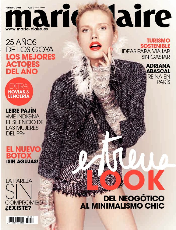 Cato van Ee featured on the Marie Claire Netherlands cover from March 2011