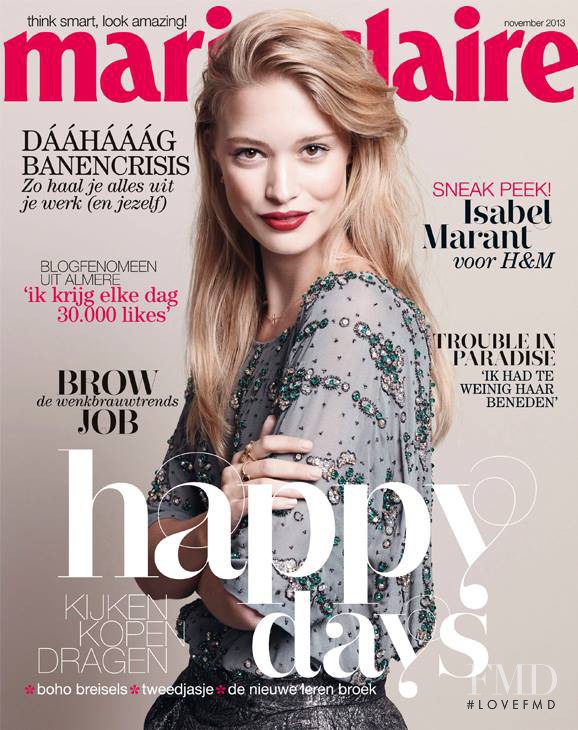  featured on the Marie Claire Netherlands cover from November 2013