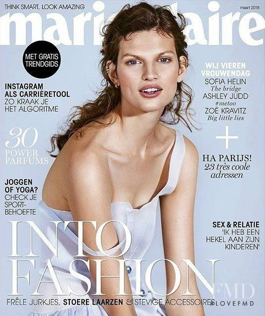 Bette Franke featured on the Marie Claire Netherlands cover from March 2018