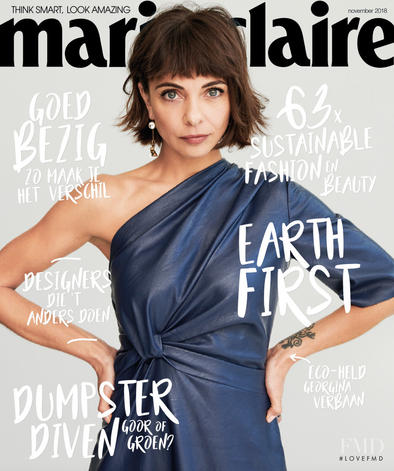 Georgina Gaat Groen featured on the Marie Claire Netherlands cover from November 2018