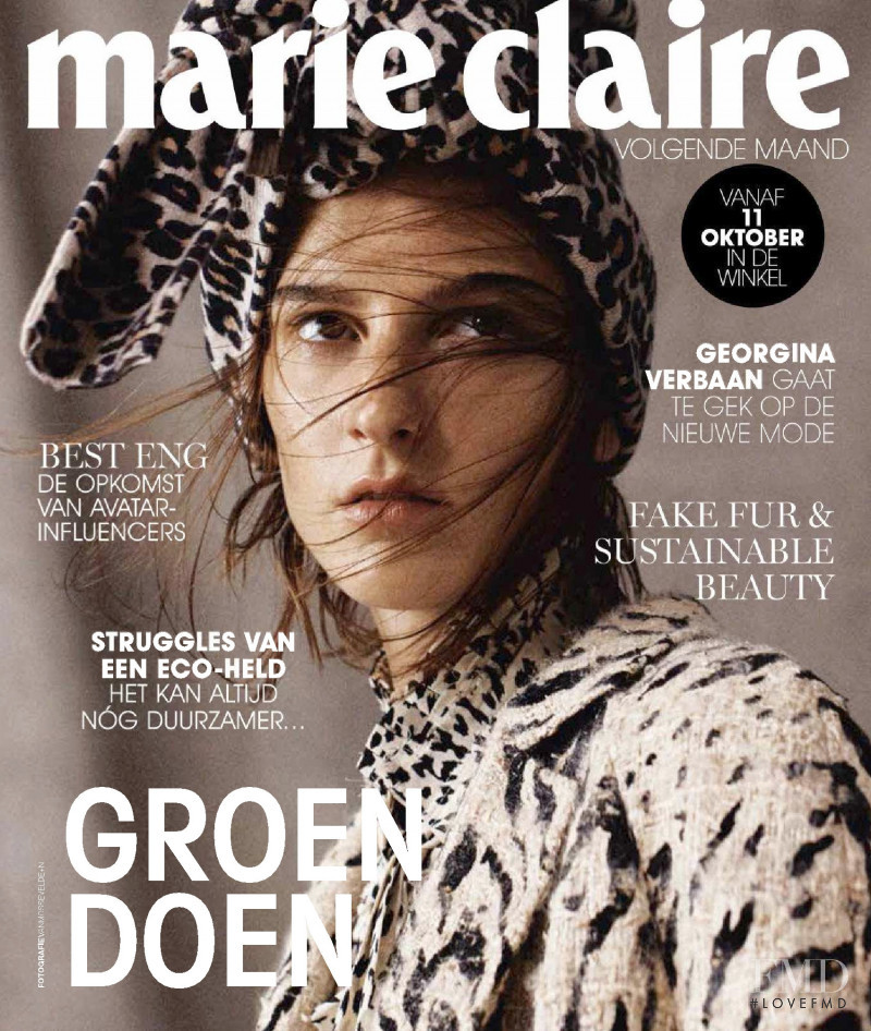 Rosanna Georgiou featured on the Marie Claire Netherlands cover from October 2018