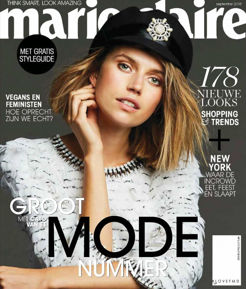 Cato van Ee featured on the Marie Claire Netherlands cover from September 2018