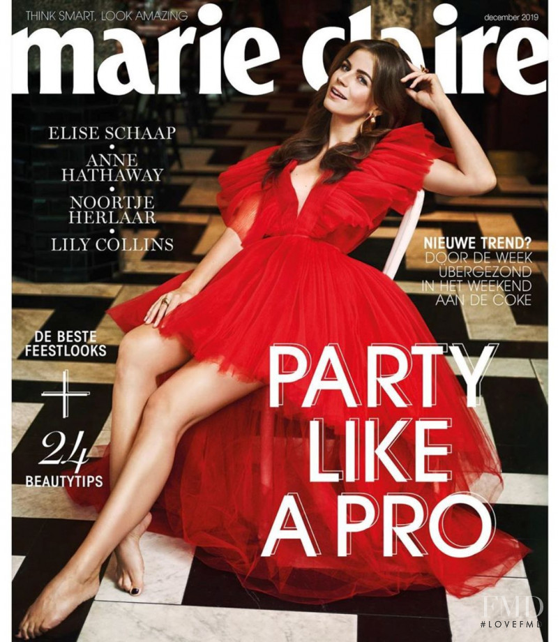 Elise Schaap featured on the Marie Claire Netherlands cover from December 2019