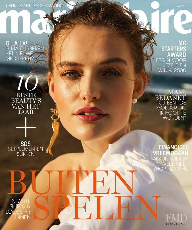 Sara Van Der Hoek featured on the Marie Claire Netherlands cover from May 2019