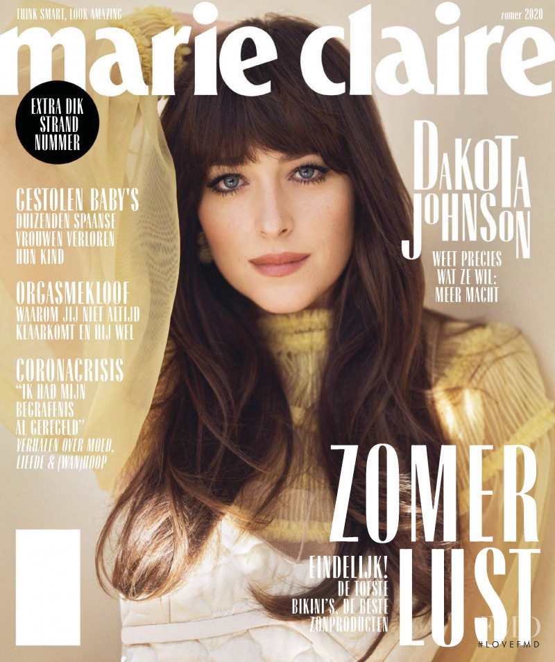 Dakota Johnson featured on the Marie Claire Netherlands cover from July 2020