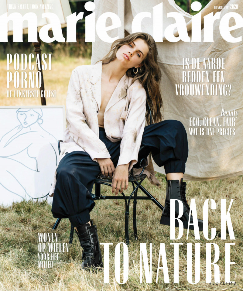 Lois Schindeler featured on the Marie Claire Netherlands cover from November 2020