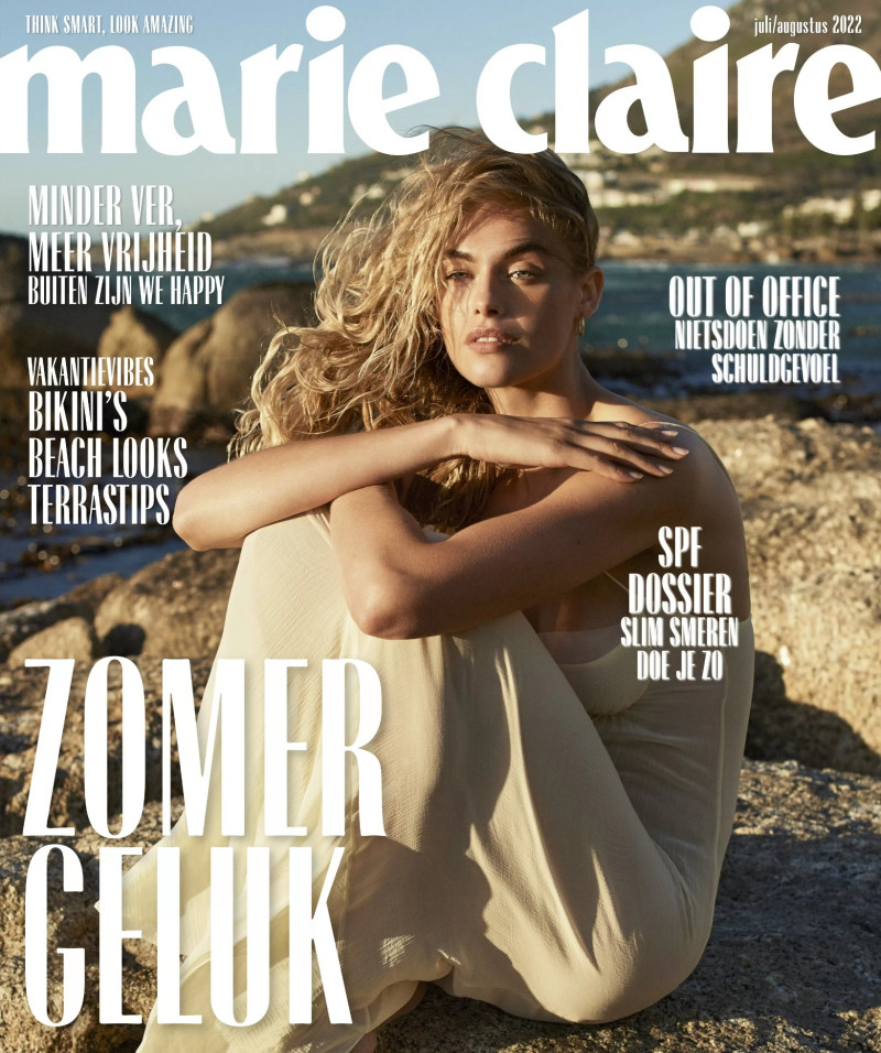 Luna Lubbe featured on the Marie Claire Netherlands cover from July 2022