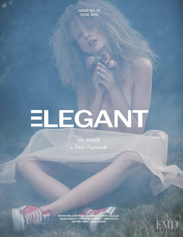Ola Munik featured on the Elegant cover from June 2015