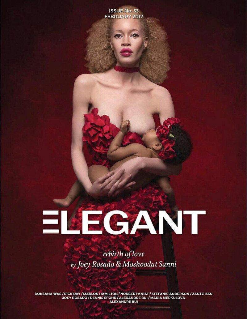 Diandra Forrest featured on the Elegant cover from February 2017